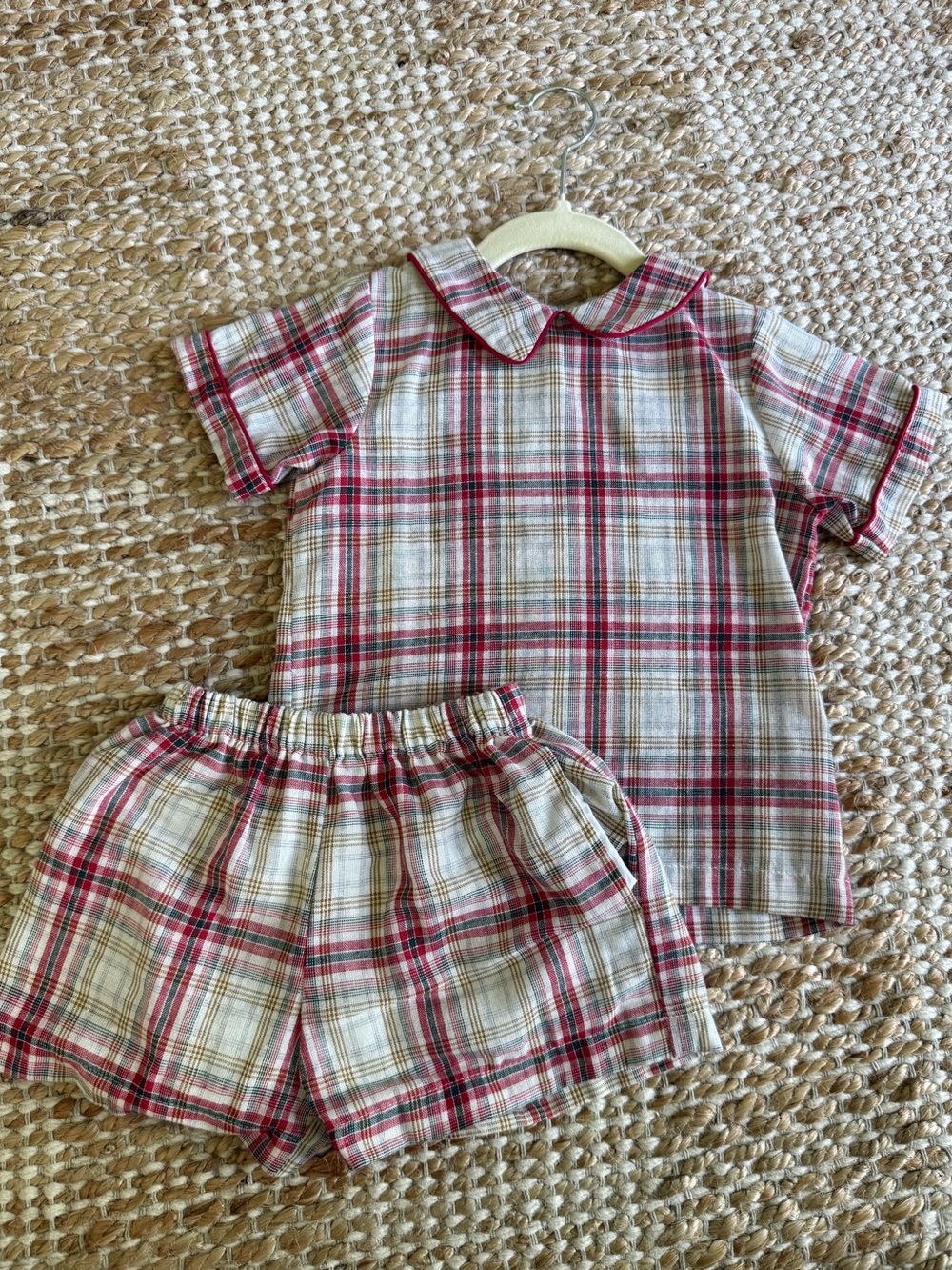 The Oaks Apparel - Christmas Plaid Set - 3T